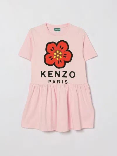 Kenzo Kids Dress Kids In Pink