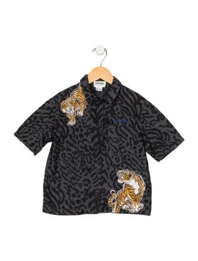Pre-owned Kenzo Babies' Kids Dress Shirt In Black