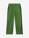 Kenzo Elephant-print Track Trousers In Green