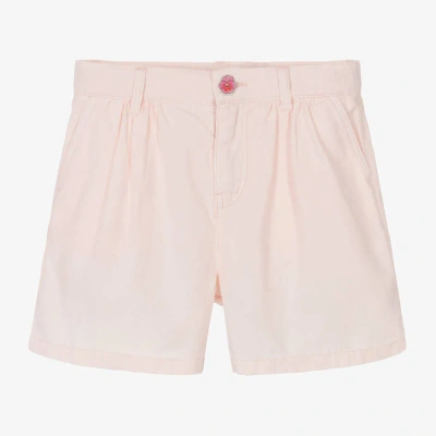 Kenzo Kids Girls Pink Cotton & Linen Shorts