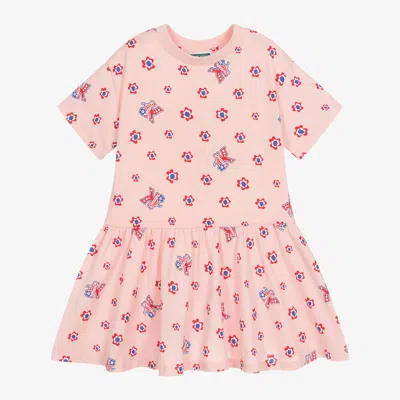 Kenzo Babies'  Kids Girls Pink Cotton Dress