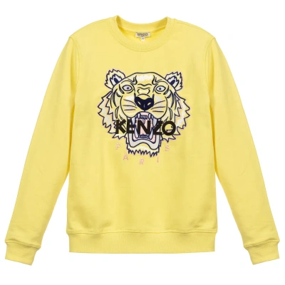 Kenzo Kids Girls Yellow Tiger Sweatshirt