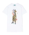 Kenzo Giraffe-print T-shirt Dress In White