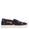 Kenzo Kids Jungle Game Pixel Canvas Sneakers In Blue