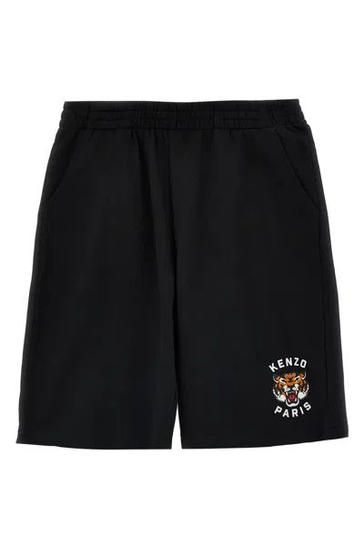 Kenzo Kids ' Happy Tiger' Bermuda Shorts In Black