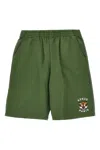 Kenzo Kids ' Happy Tiger' Bermuda Shorts In Green