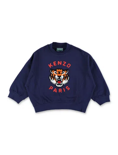 Kenzo Kids Kids Tiger Graphic Sweatshirt In Blue