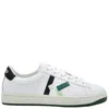 Kenzo Kids Kourt K Leather Low-top Sneakers In White