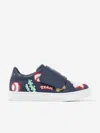 KENZO KIDS LEATHER EMBROIDERED TRAINERS