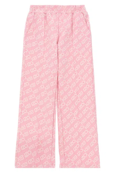 Kenzo Kids Logo Joggers In Pink