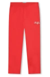 Kenzo Logo-patch Cotton Track Pants In Bright Red