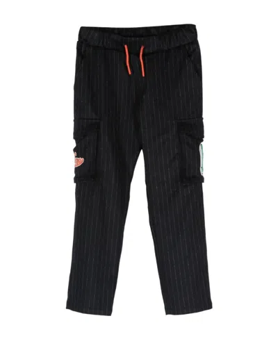 KENZO KENZO KIDS LOGO PATCH DRAWSTRING TROUSERS