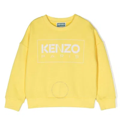 Kenzo Kids Logo-print Cotton Sweatshirt In Yellow