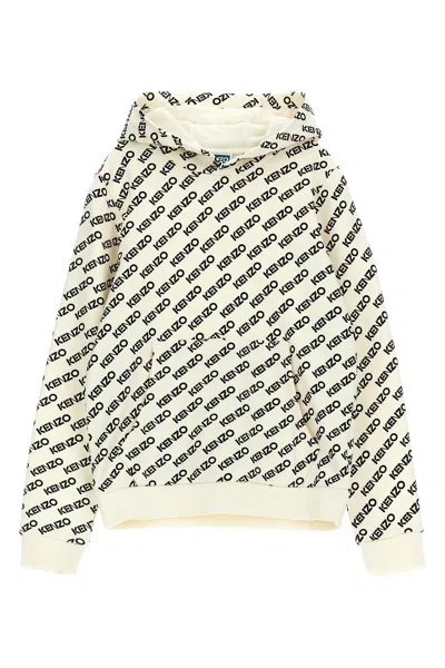 Kenzo Kids Logo Print Hoodie In Multi