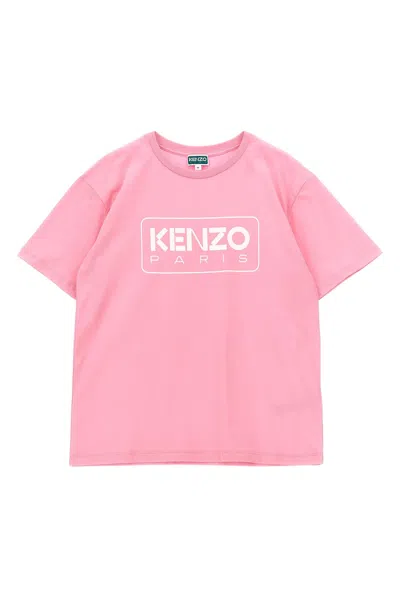 Kenzo Kids Logo T-shirt In Pink
