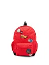 Kenzo Kids Mini Backpack With Patch In Red