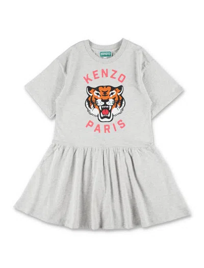 Kenzo Kids Mini Stylish T-shirt For Girls In Grey