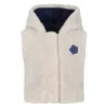 Kenzo Ivory Vest For Girl With Flower And Logo