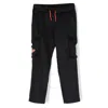 Kenzo Tod Logo-patch Pinstripe-pattern Trousers In Blue