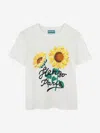 Kenzo Kids Sunflower Print T-shirt In White