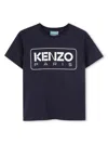 Kenzo Blue T-shirt For Kids With Logo In Blue