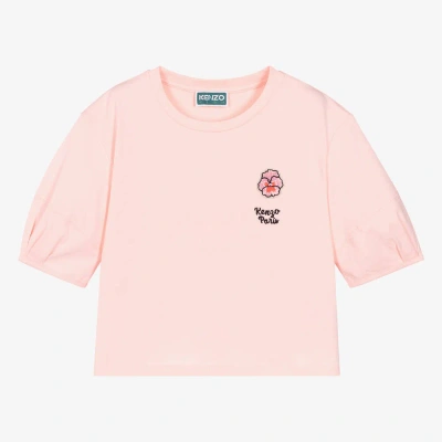 Kenzo Kids Teen Girls Pink Balloon Sleeve T-shirt
