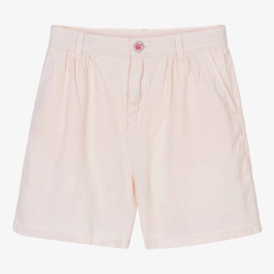 Kenzo Kids Teen Girls Pink Cotton & Linen Shorts