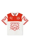 Kenzo Kids' Tiger Polo In Ivory/red