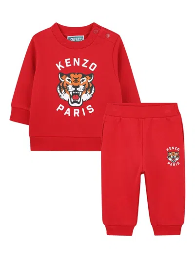 Kenzo Kids Two Piece Logo-print Tracksuit Set In Multi