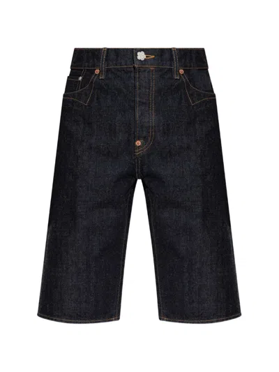 Kenzo Knee-length Denim Shorts In Blue