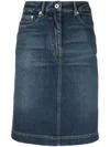 Kenzo Woman Denim Skirt Blue Size 25 Cotton In Blue