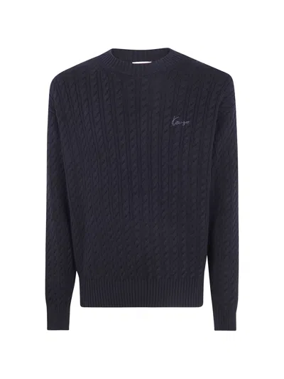 Kenzo Knit Crewneck Sweater In Black