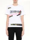 Kenzo Patch Print T-shirt In White