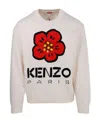 Kenzo Boke Flower Wool Sweater In White