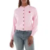 Kenzo Boke Flower Buttoned Long-sleeved Cardigan In Pink