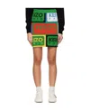 Kenzo Knitted Logo-pattern Mini Skirt In Multicolor