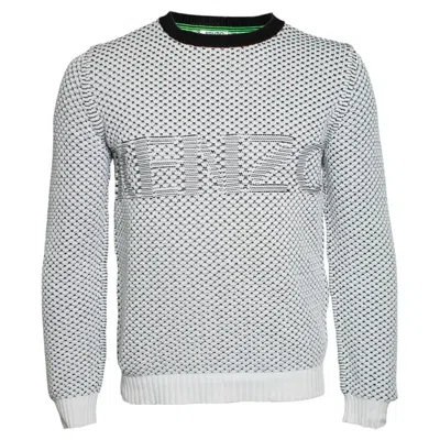 Pre-owned Kenzo , Knitted Sweater In Black And White