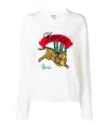 Kenzo Knitted Tiger Logo Pullover In White