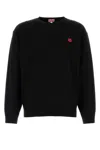 Kenzo Boke Flower Embroidered Cotton Sweatshirt Clothing In Black