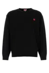 Kenzo Boke Flower Embroidered Cotton Sweatshirt Clothing In Black