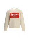 Kenzo X Futura 2000 Sweater In White Wool In Multi