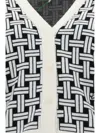 Kenzo Cardigan With Jacquard Pattern In White