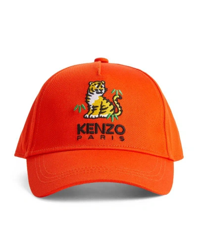 Kenzo Kids' Kotora Logo Baseball Cap In Multi