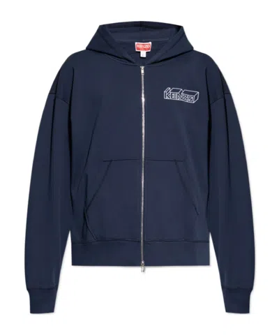 Kenzo Kube Hoodie In Blue