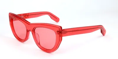 Kenzo Kz 40022f Asian Fit 42e Women's Sunglasses Orange Size 53