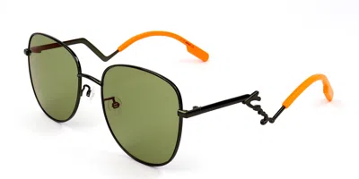 Kenzo Kz 40036u /s 96q Women's Sunglasses Green Size 56