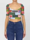 Kenzo Logo Print Cropped Top In Multi