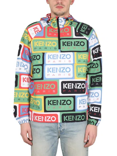 Kenzo " Labels" Windbreaker Jacket In Multi