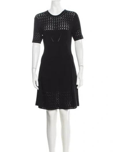Pre-owned Kenzo Lace Pattern Knee-length Dress In Black