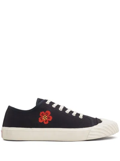 Kenzo Lace-up Low-top Trainers In Black